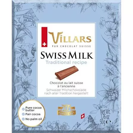 Chocolat Villars 50g pur chocolat suisse Swiss Milk Traditional 1